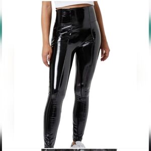 .SPANX Faux Patent Leather Leggings  Black SPANX ...Size 1X Petite